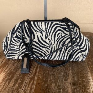 Antonio Melani Zebra Tapestry Shoulder Bag